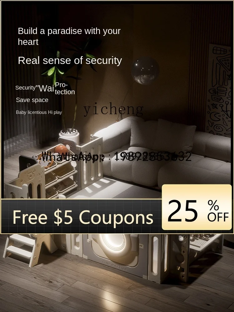 

WL Fence and Children Household Three Sides Protective Grating Ground Climbing Pad Toddler Fence