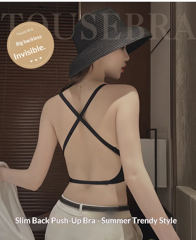 Hot Selling New Women's Seamless Back Bra with Small Chest Gathered and Lifted, Collection of Accessory Bras Without Steel Rings