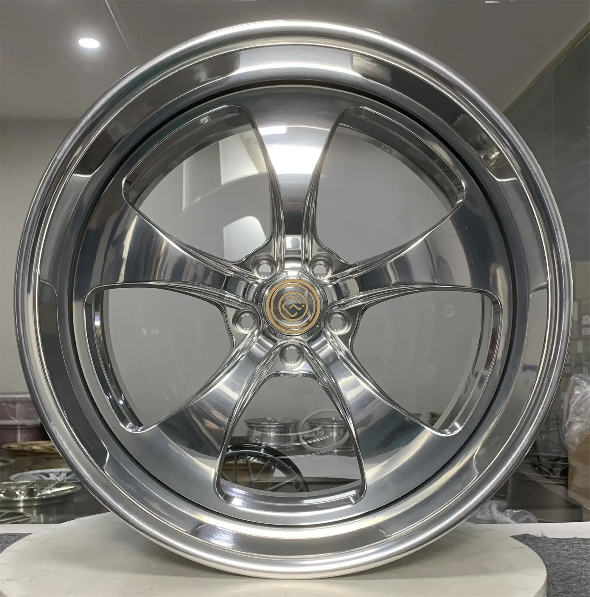 Custom Forged  Passenger Car Wheels 20mm-30mm Concave Design Deep Lip Polished Finish Aluminium Alloy Custom Forged Wheels