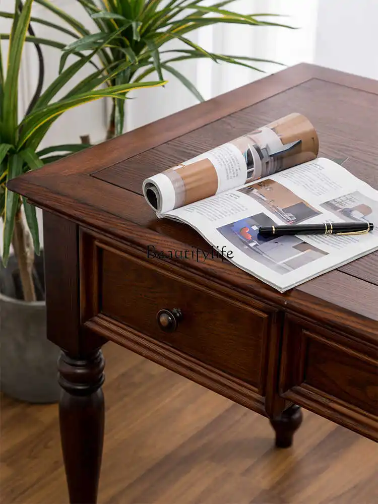 American solid wood desk bedroom study computer desk office writing desk