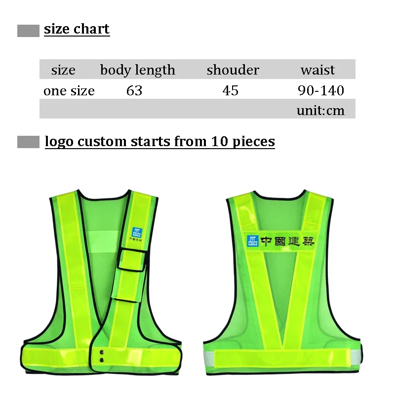 Hi Vis Vest With Pockets Reflector Vest Yellow Pocket Vest Zipper