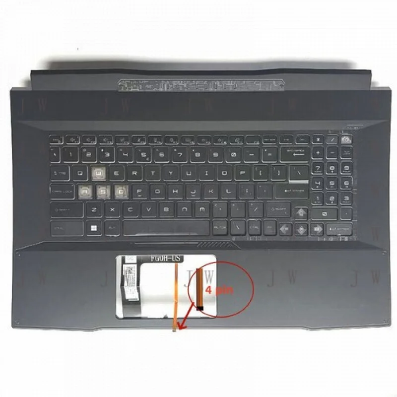 DDJ  New For MSI MS-17L5 Bravo 17 D7V Upper Case Palmrest Cover with Backlit keyboard
