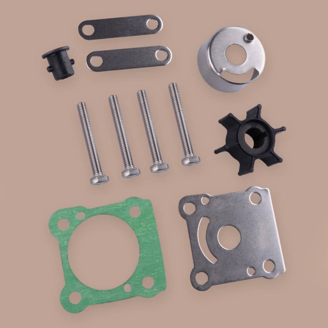 

6G1-W0078-00 Water Pump Impeller Repair Kit Fit for Yamaha 2 Stroke 6HP 8HP Outboard 1986-1997 1998 1999 2000 6N0-W0078-A0-00