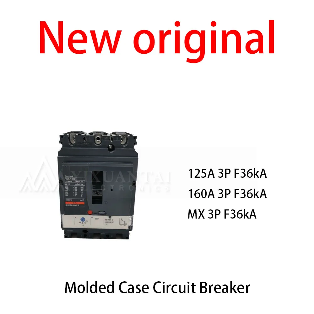 1Pcs/Lot New original 125A 3P F36kA 160A 3P F36kA MX 3P F36kA Molded Case Circuit Breaker