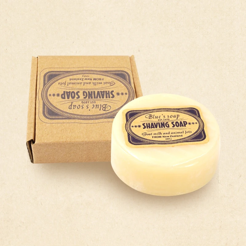 Shaving Cream Men\'s Mustache Shaving Soap Facial Care Goat Milk Beard Shaving Cream Beard Removal 100g refreshing comfortable