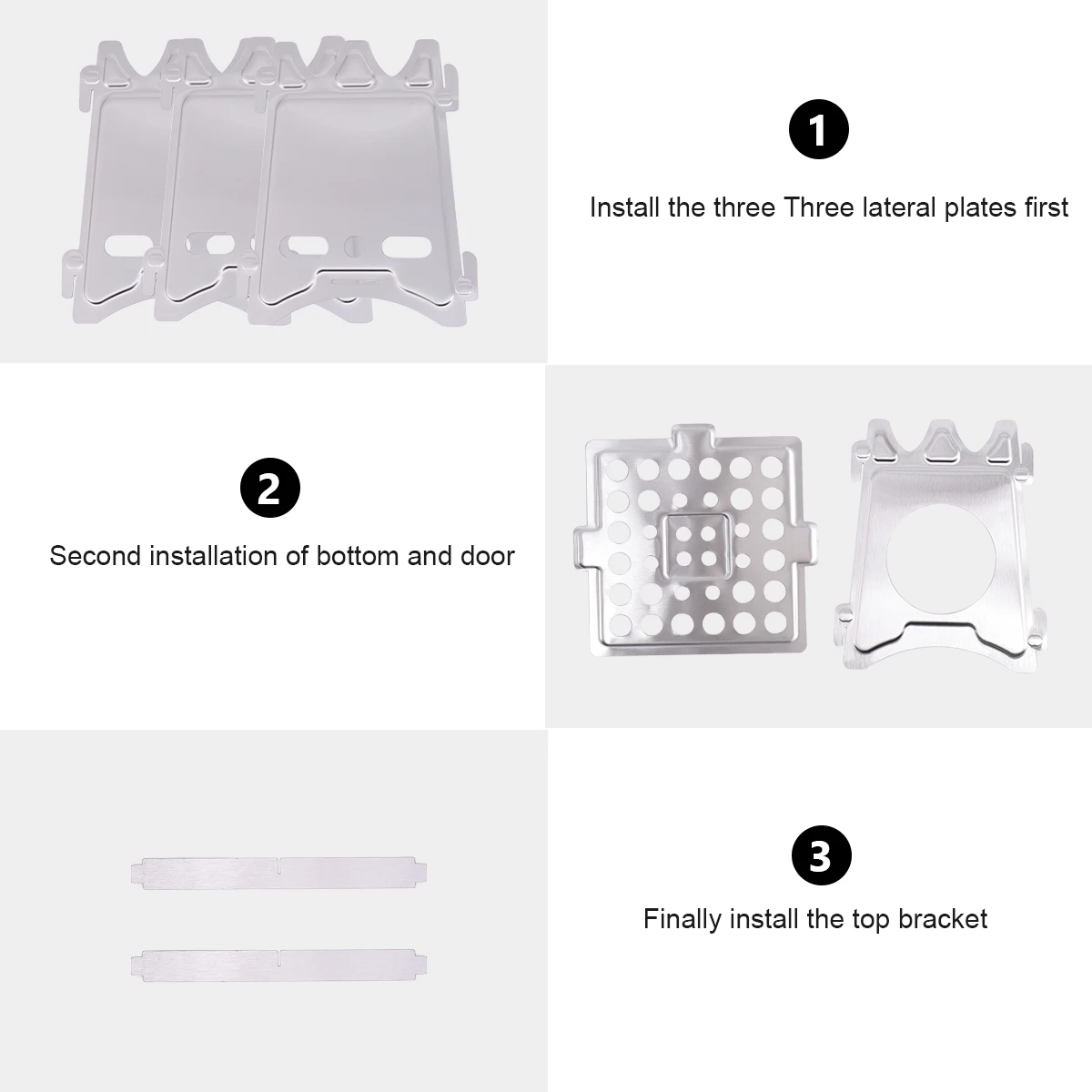 

Portable Folding nace Wood Burning Stove Camping Outdoor Cookware Barbecue Mini Stainless Steel