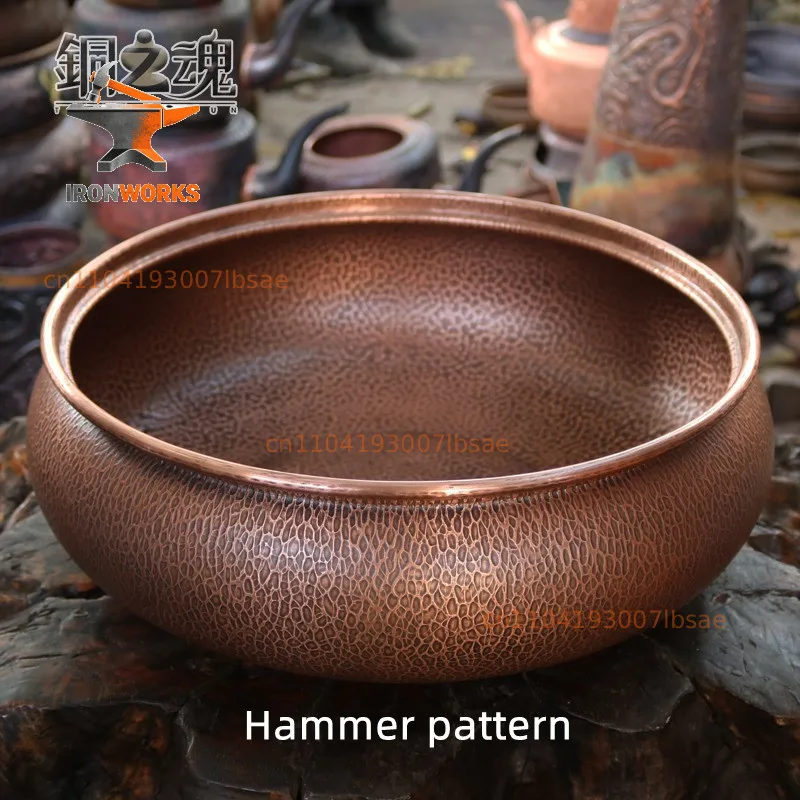 Basin. Wash Copper . Brass. Carved copper . 30 cm 34cm 38cm diameter copper