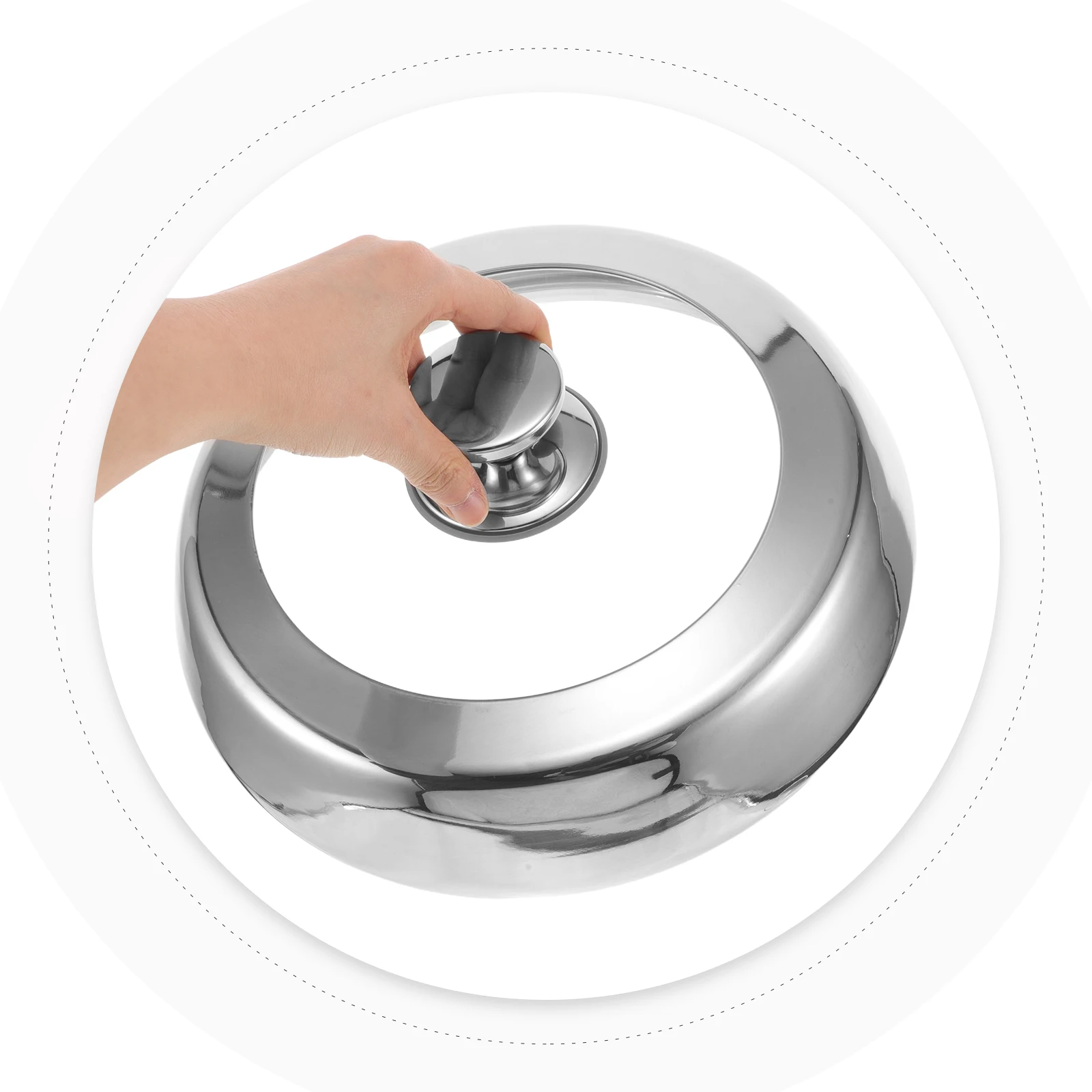 

Universal Stainless Steel Pot Lid Thickened Heat Resistant Tempered Glass Spill Proof Cover for Frying Pans Woks Stew Pots