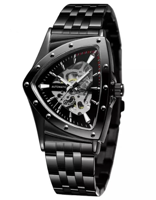 2024 New Men\'s Fashion Leisure Hollow Triangle Automatic Mechanical Watch