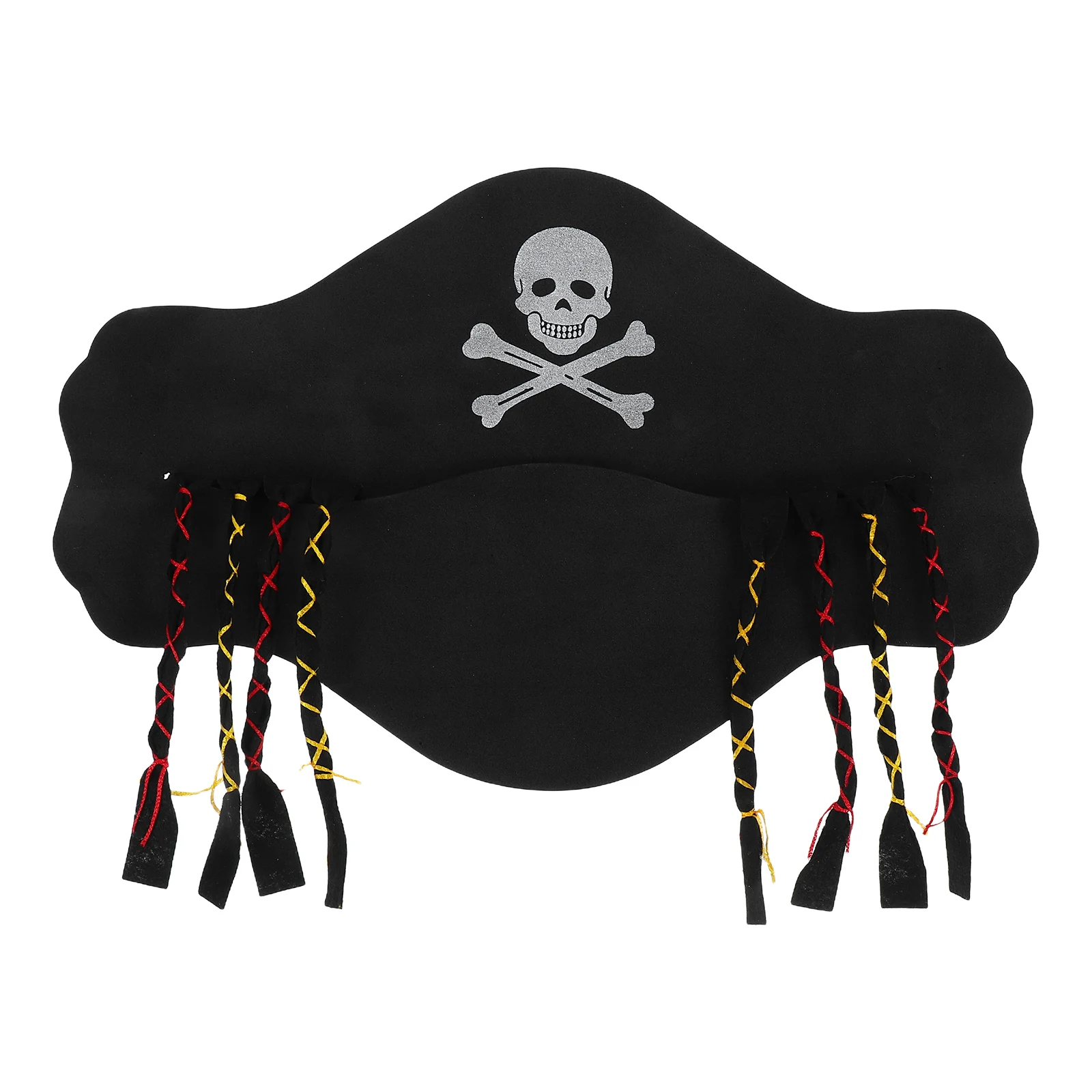 1개 브레이디드 에바 조절 가능 성인용 할로윈 카니발 파티 코스튬 액세서리 해적 모자 여성 남성 해적 액세서리