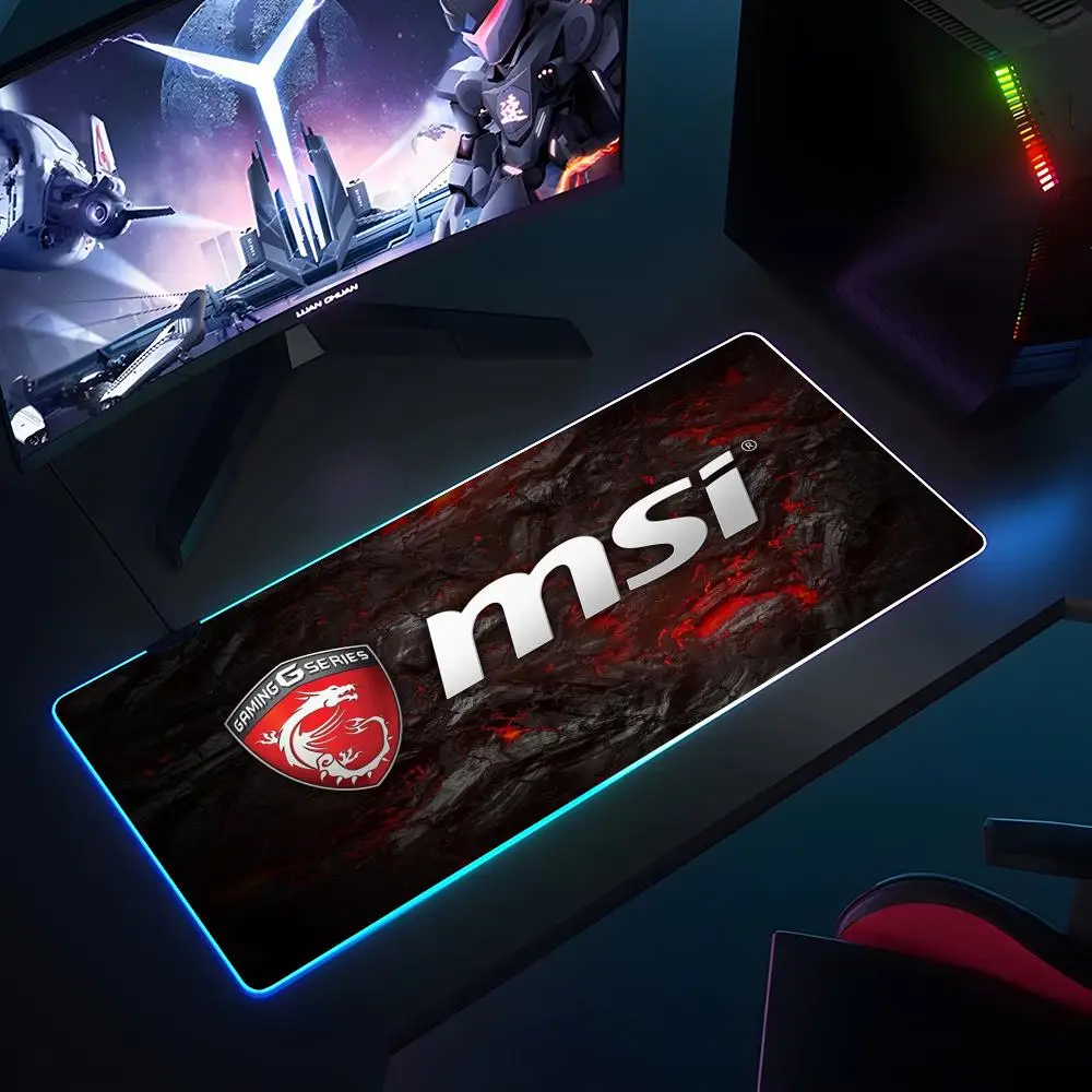 MSI Rgb Mouse Pad RGB Luminous 700X400mm Large Table Pad Encrypted Anti Skid Super Large Mouse Pad