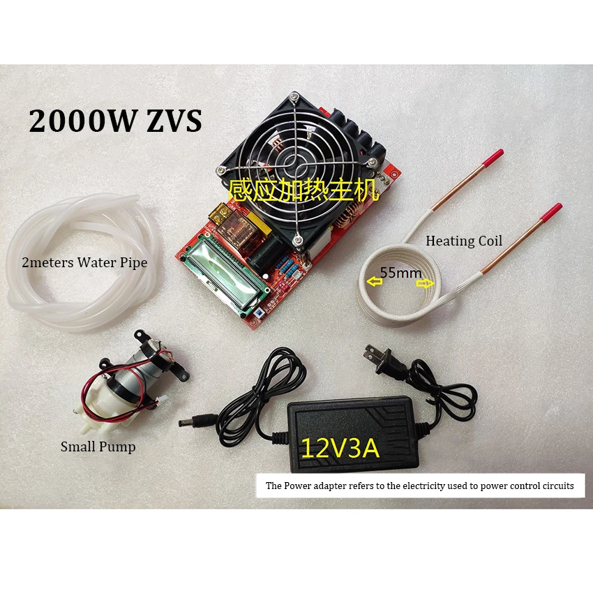 ZVS 2000W Electric Induction Heater Module for Melt Metal Temperature Protection Generator High Voltage Board with Coil Driver