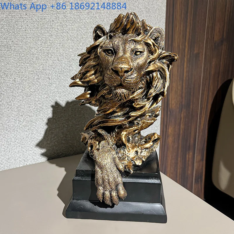 

scandinavian Lion Minimalist Abstract Figure Handicraft Decoration Office Bookshelf Holiday Gift gold