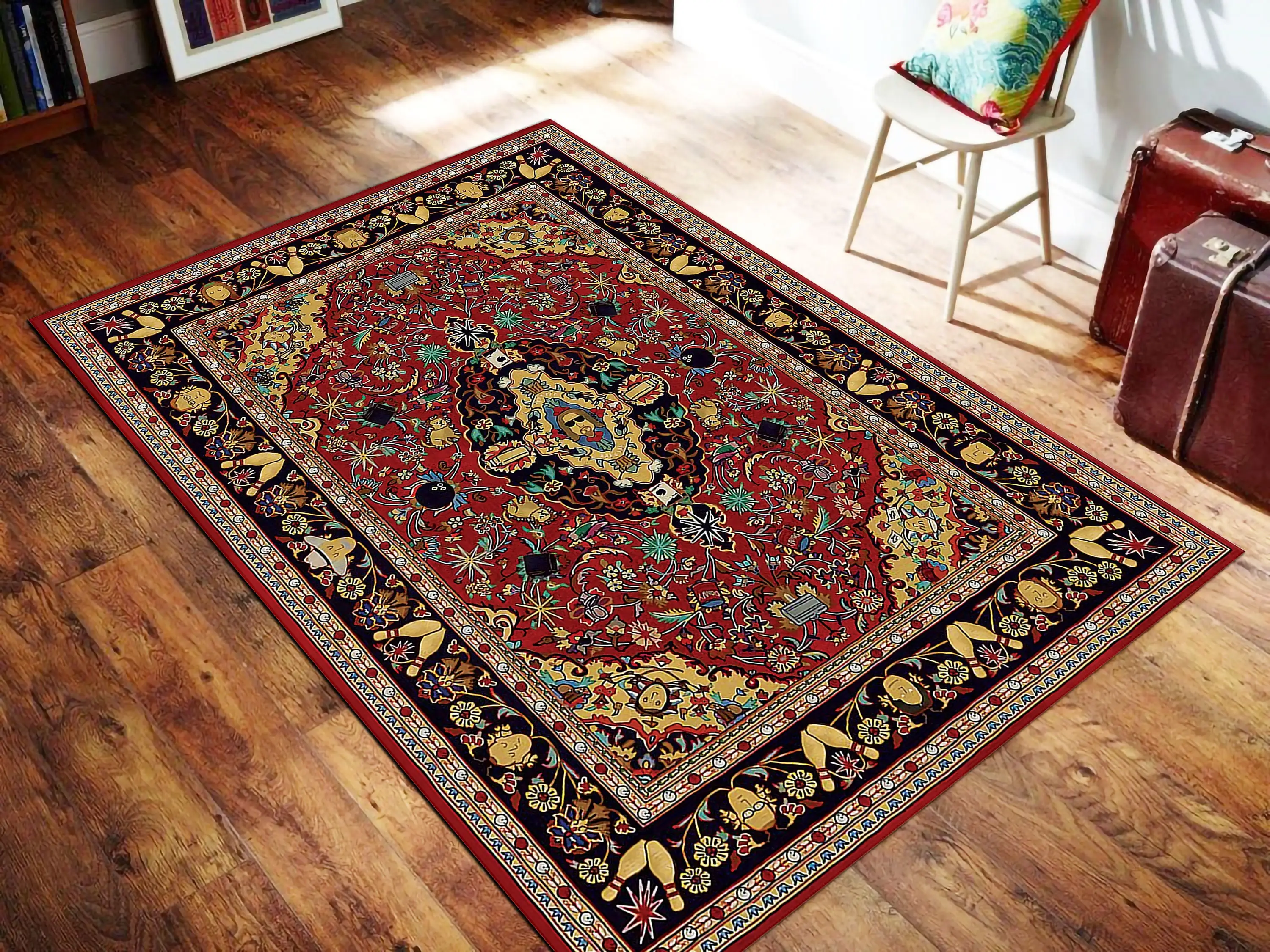 بساط أرضيات فيلم رائع كبير Lebowski ، ديكور غرفة النوم الشعبية ، بساط المنطقة الحديثة ، غرفة المعيشة ، الكبيرة