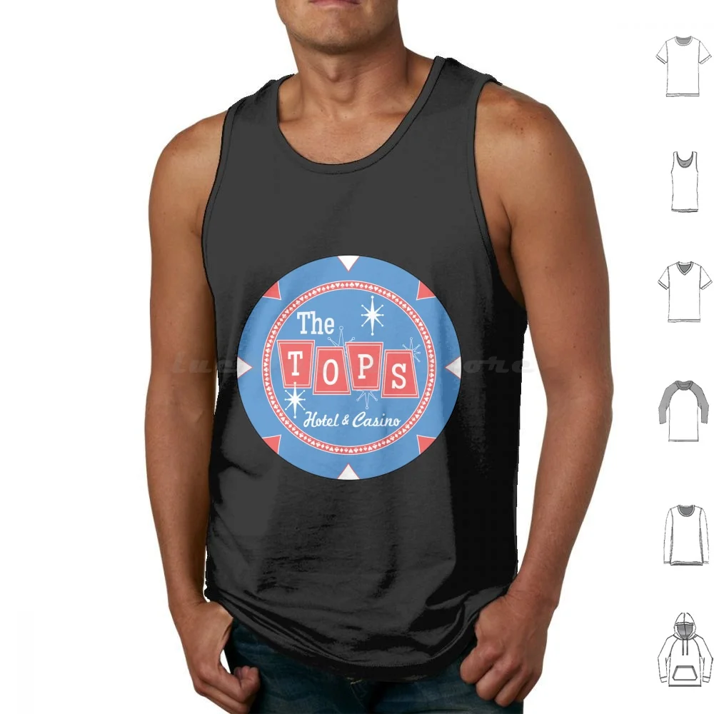 The Tops Casino Chip Tank Tops Vest Sleeveless New Vegas Fonv Googie Mid Century Benny Gecko The Tops What In The