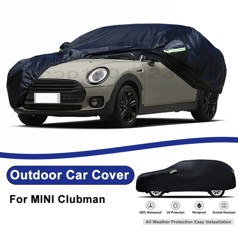 Outdoor Full Car Cover For MINI Clubman with Reflective Strips Waterproof Snowproof Dustproof UV Protection Auto Accessories