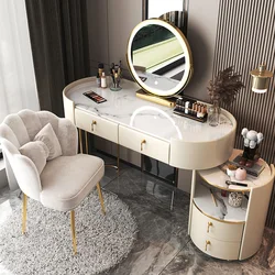 Tocador multifonctionnel moderne pour filles, table en élasthanne de luxe pour chambre à coucher, meubles de maquillage à la mode