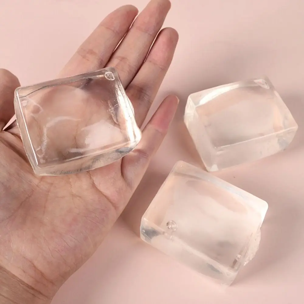 

Polar Light Transparent Cube Fidget Mochi Ice Block Simulated Tofu Colorful Simulated Tofu Fidget Colorful Small Ice Cubes