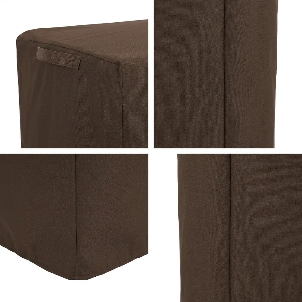 Brown Popcorn Cart Cover 420D Oxford Weatherproof for Popcorn Machines Indoor Outdoor Use Fits Multiple Cart Sizes