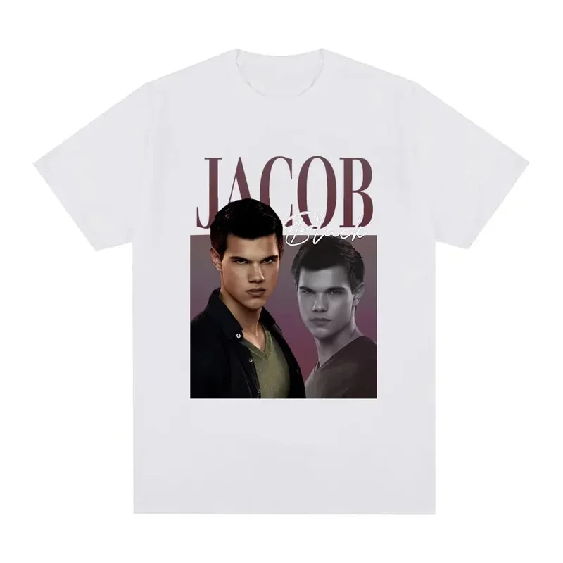 Jacob Black Twilight Saga T-Shirt 90s Retro Movie Men's Women Casual Short Sleeve Tee Shirt Male Oversized Cozy 100% Cotton Tees