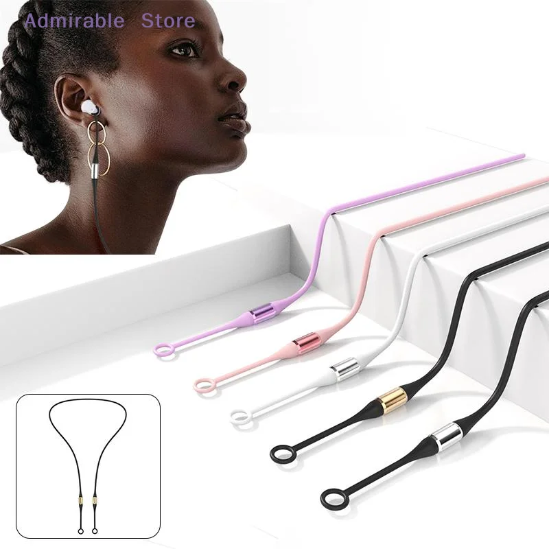 wAnti-Lost Magnetic Earplug Lanyard Durable Soft Silicone Strap Universal Fit for All Standard Earplugs for Daily Use