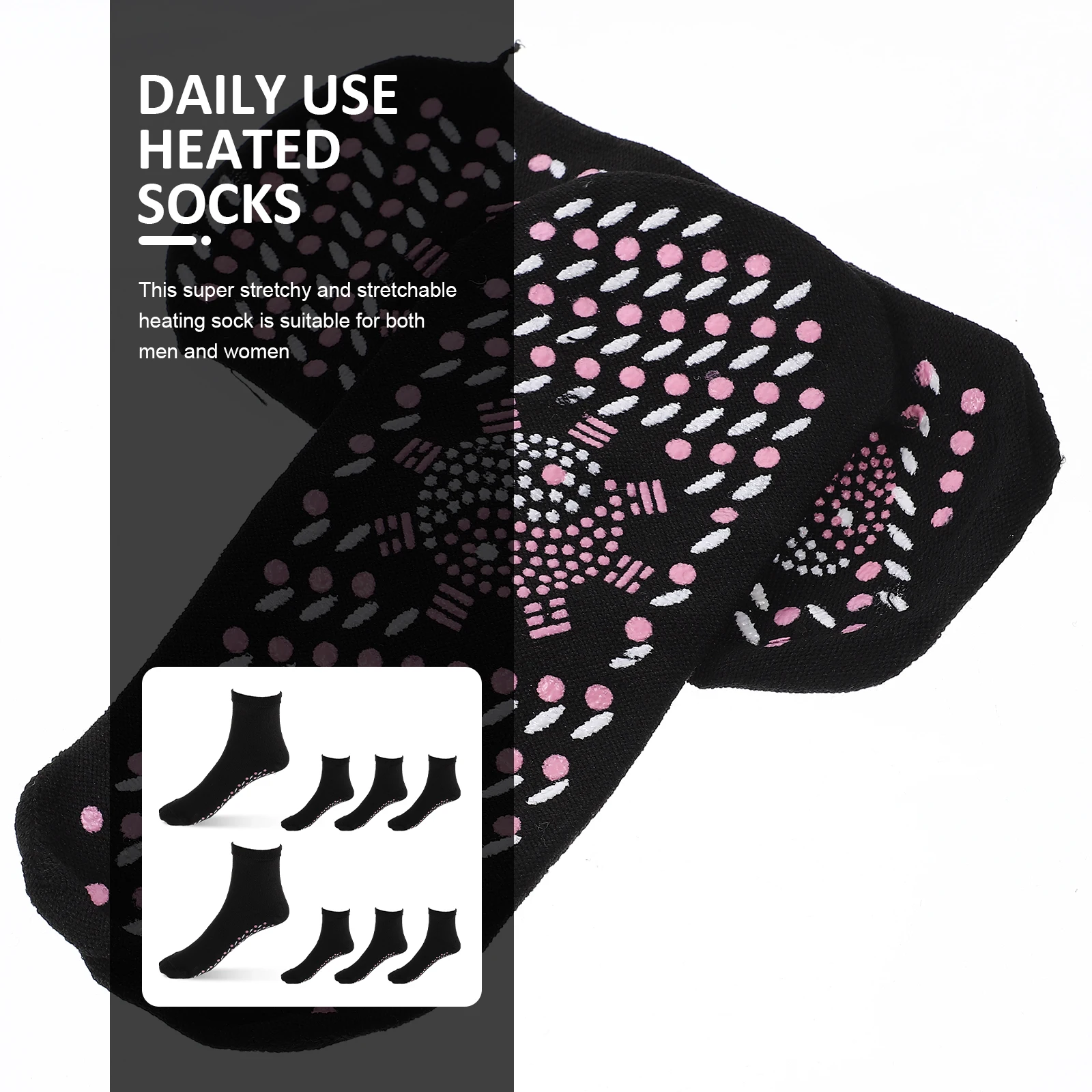 

4 пары самонагревающихся носков, дышащие, теплые, удобные, нескользящие носки с подогревом, повседневное использование, мужские и женские тренировки, облегчение боли