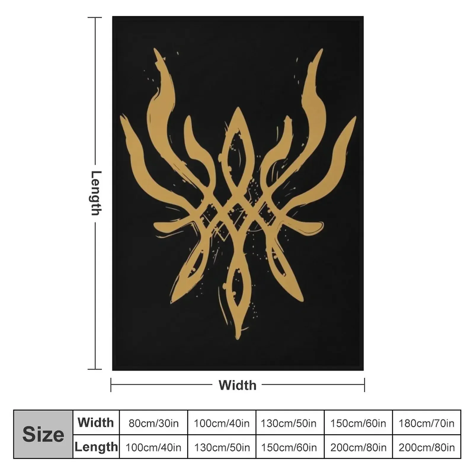 Fire Emblem?: Three Houses - Byleth Crest of Flames (Blazing Version) [Golden] Throw Blanket Loose Vintage Blankets