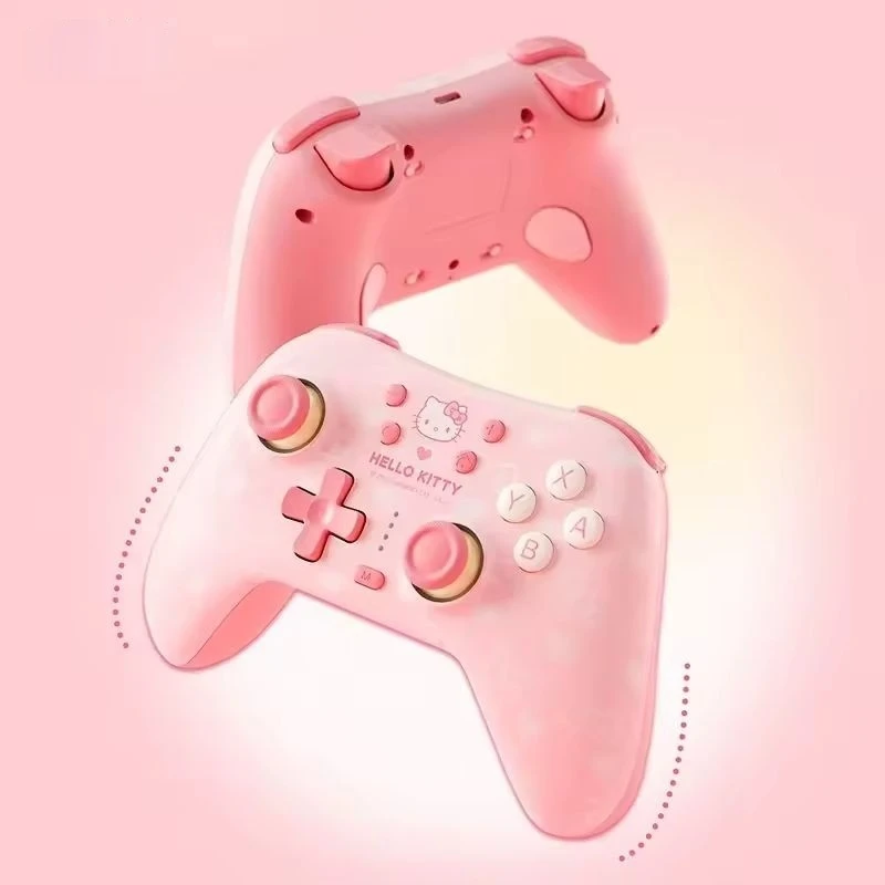 Sanrio Hello Kitty Wireless Controller 50th Anniversary Authentic Gamepad for Switch PC Android iOS Cute Gift Collectible Toy