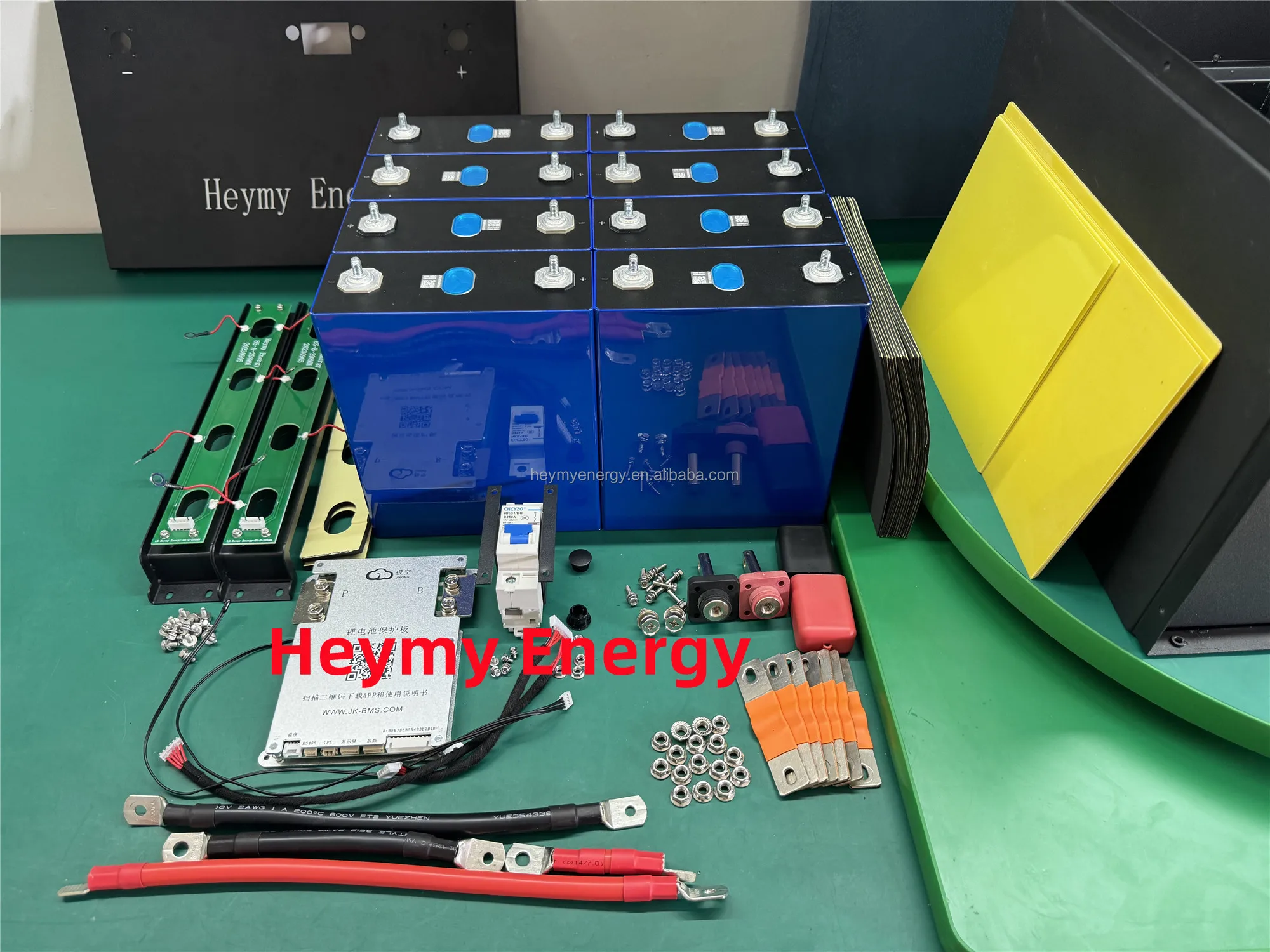 With 200A JK BMS Active Balance Function Lithium LFP DIY Battery Box Kit 4S 12V 8S 24V 280Ah 300Ah 314Ah Lifepo4 Battery Case