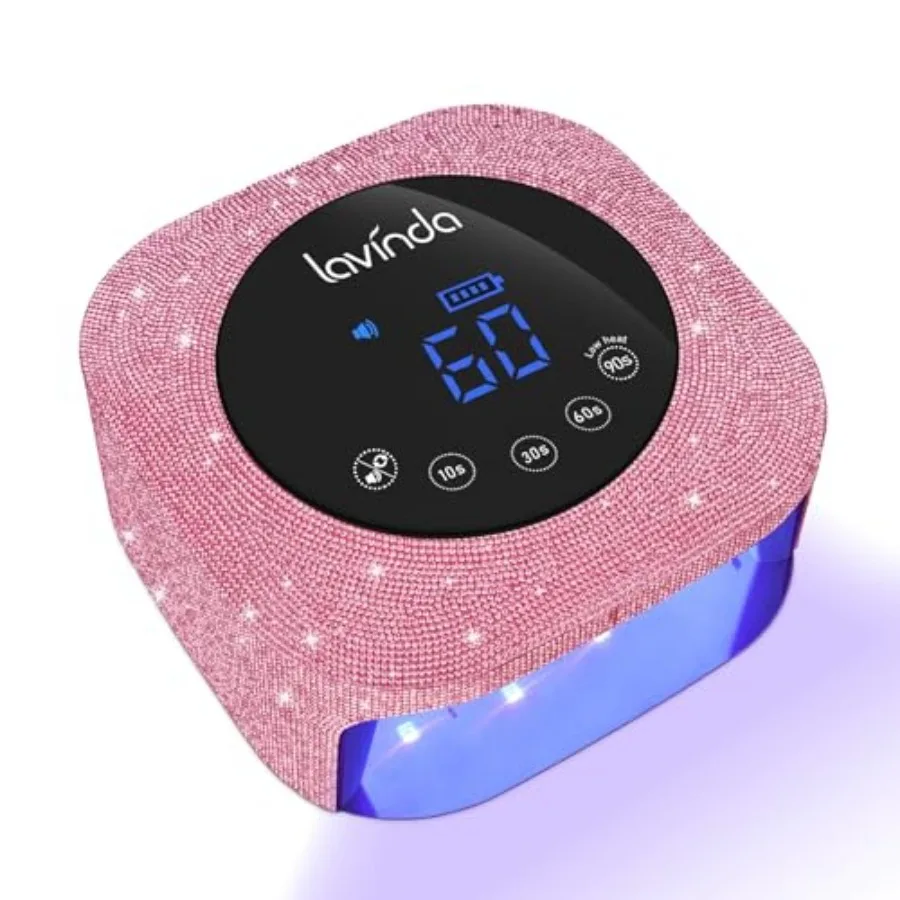 

UV Nail Lamp 54W, Cordless Gel UV Led Nail Lamp for Gel Nail Polish, Rechargeable UV Nail Light Nail Dryer with 4 Timer and LCD