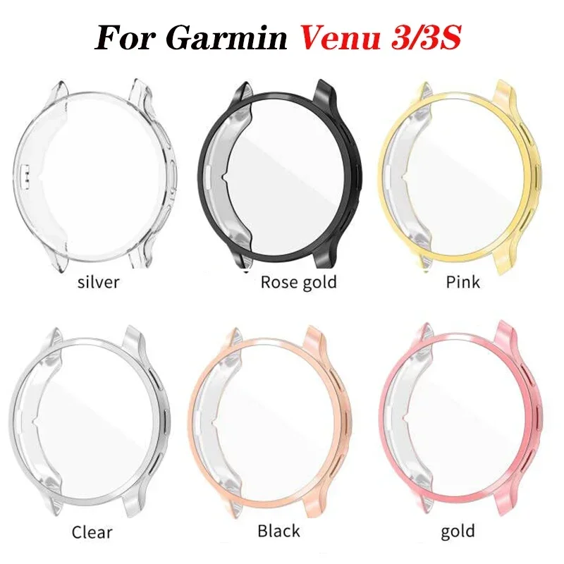 Per Garmin Venu 3/3S Accessoroy TPU copertura protettiva per paraurti All-around + protezione per schermo per custodia protettiva Garmin Venu3 /3S