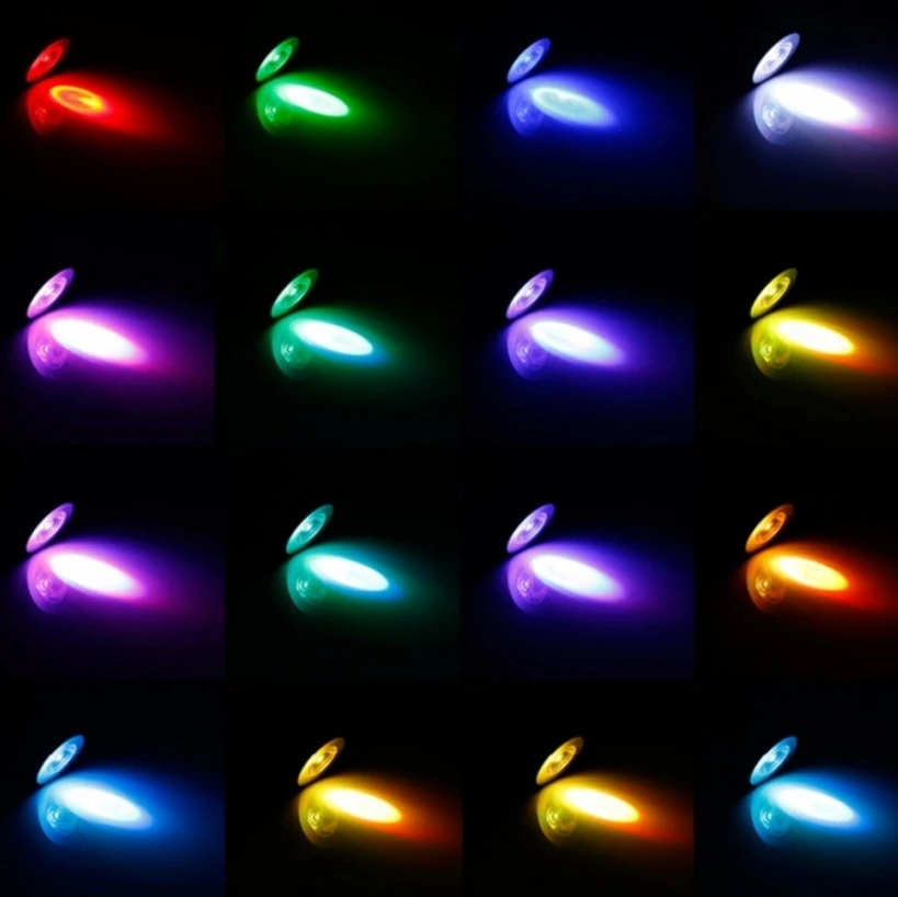 New LED RGB Spotlight 3W E27 E14 GU10 GU5.3 MR16 With 24keys Remote Control Color Changing Light Lamps Bulbs For Home Decoration
