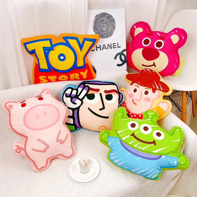 Disney Stuffed Anime Toy Story Back Cushion Sofa Bed Throw Pillow Woody Buzz Lightyear Cuddly Pillow Home Decor Kid Gift