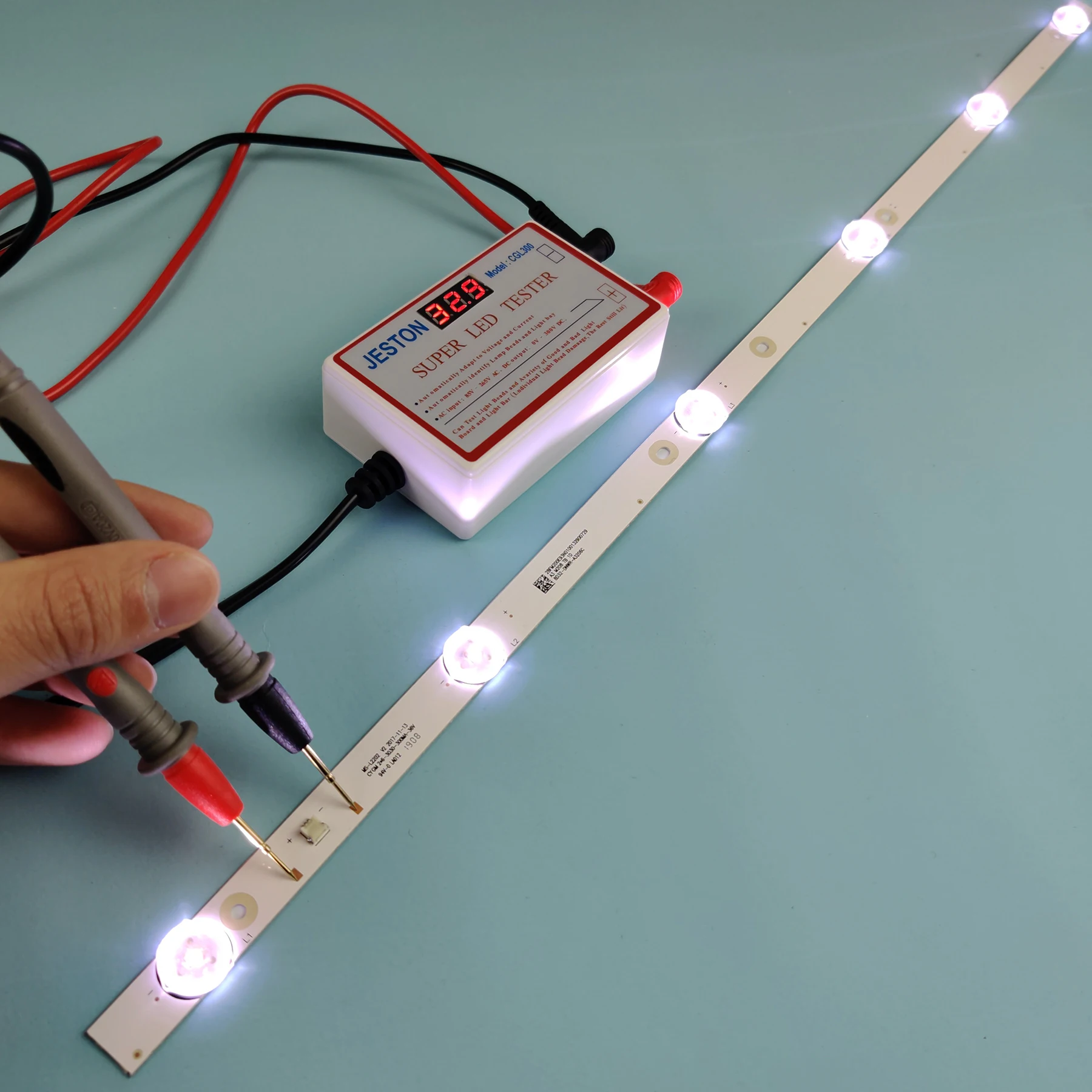 Probador de retroiluminación de TV con cuentas de lámpara LED, para todas las luces LED, salida de reparación de 0-300V (0-300V 30mA)