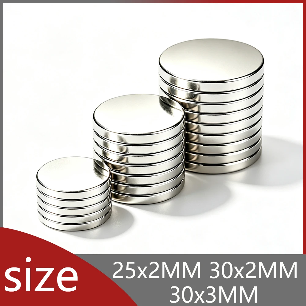 25x2MM 30x2MM 30x3MM Round Disc MagnetsMulti‑Purpose Circle Magnet for DIY Crafts Refrigerator Whiteboard Home Office Use