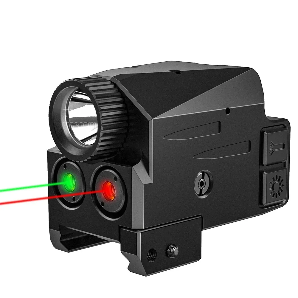 

LG110 Tactical Mini Red & Green Laser Sight - Under-mount LED Flashlight for Outdoor Use