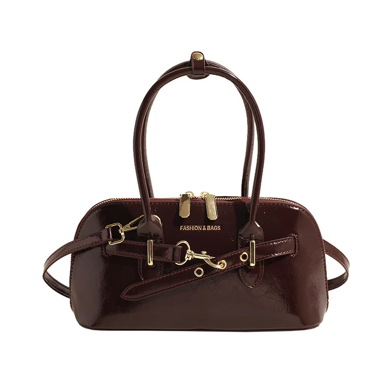 

Trendy 2025 Maillard Style Baguette Armpit Bag for Women - Portable Shoulder Messenger Bag, Autumn Winter Simple Fashion