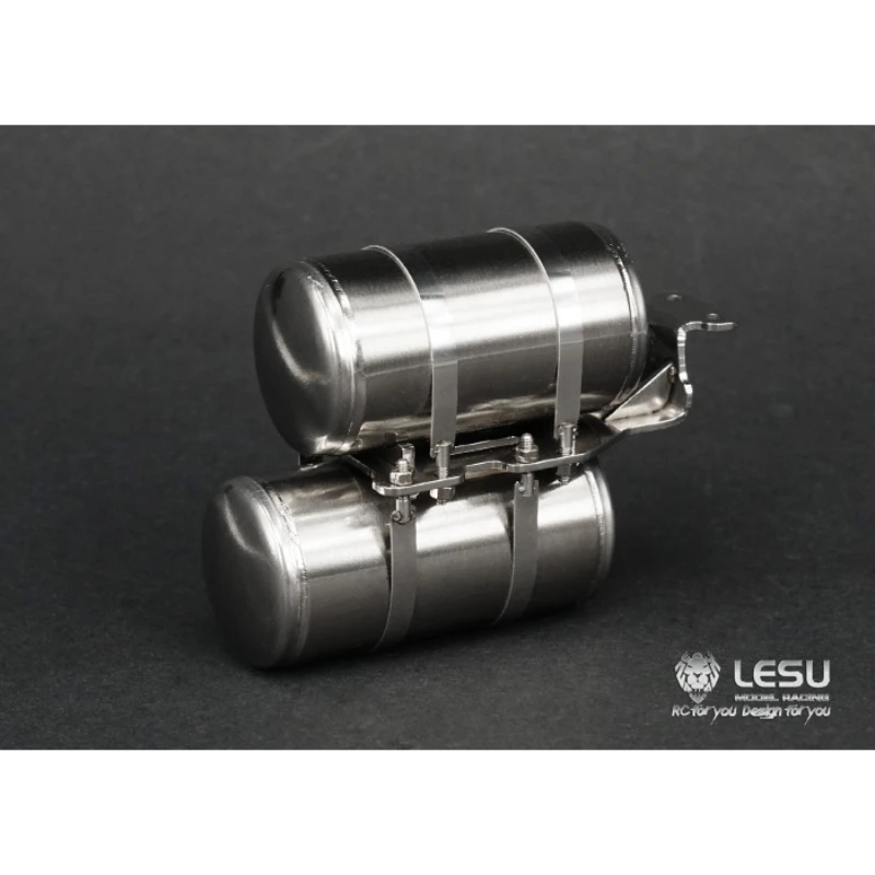 โลหะถังแก๊สถังน้ํามันสําหรับ Tamiya 1/14 RC รถบรรทุก Benz 3348 1:14 RC รถพ่วง LESU ชิ้นส่วน DIY