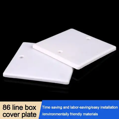 10 pçs/set plástico escondido caixa capa 86 tipo fácil instalação tomada placa de cobertura à prova de poeira painel de cobertura em branco decoração para casa