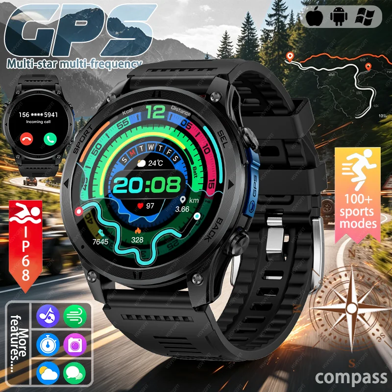 

Новые GPS-смарт-часы 2026 года: уведомления о звонках, мониторинг сердечного ритма, измерение уровня кислорода в крови, отслеживание сна, трекер для занятий спортом на открытом воздухе