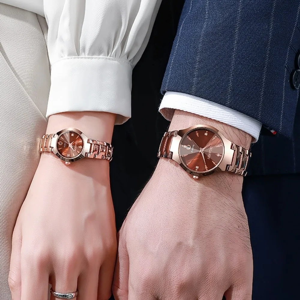 Casual Calendar Function Women Watch Simple Adjustable Strap Couple's Wristwatches Quartz Steel Belt Quartz WristWatch Couple's