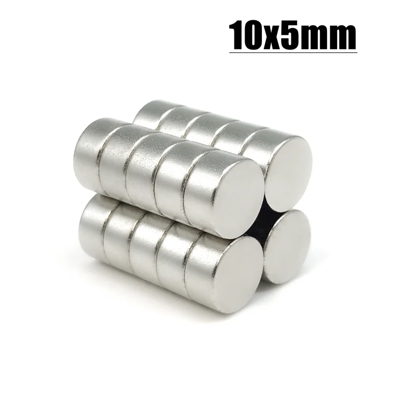 5/10/20/50/500pcs 10x5 magnet 10x5mm Super strong sticking neo neodymium D10x5 magnets N35 D10x5mm, 10*5mm permanent magnet 10*5