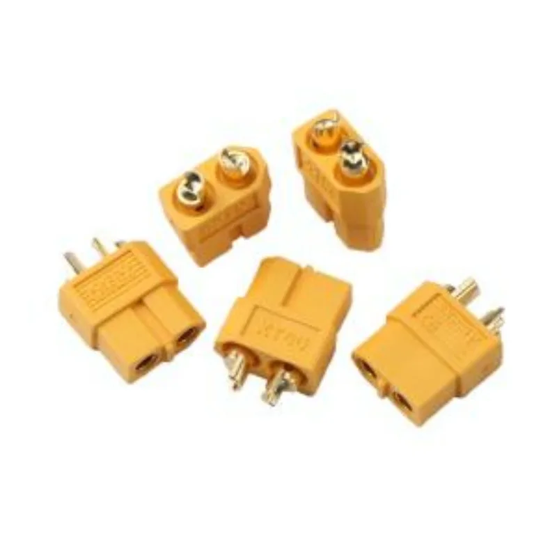 (20-100pcs) XT60-F - 100% Original In Stock DC XT60 30A 500V PIN 2 gold flash