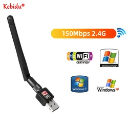 Adaptateur Wifi USB 150Mbps 2.4 ghz, antenne de stérilisation 11n/g/b, dongle Ethernet RTL8188, carte réseau sans fil pour PC Windows