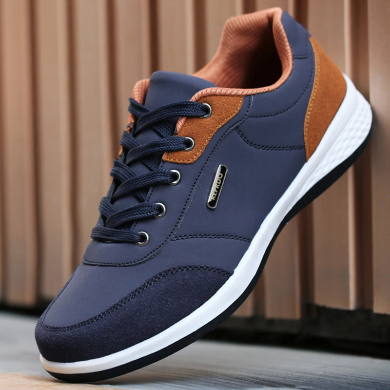 Hommes chaussures en cuir baskets tendance chaussures décontractées mode respirant loisirs hommes baskets chaussures antidérapantes hommes chaussures vulcanisées