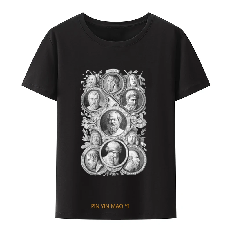 Gbond Apparel Plato Philosopher Ancient Greece T-Shirt Summer Mathematician T Shirt Men T Shirt oversized t shirt