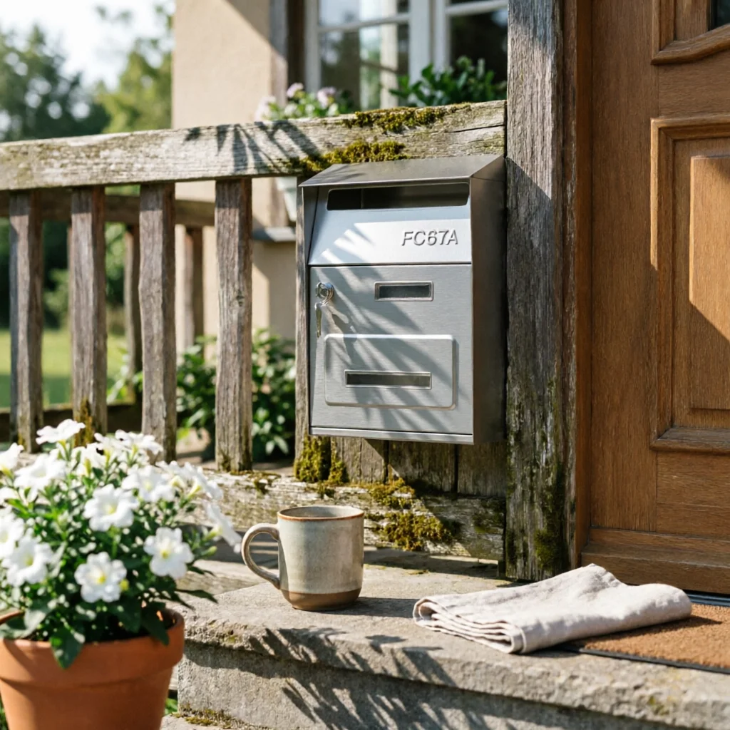 Wall-Mounted Mailbox with Lock Secure Wall-Mounted Mailbox Locking Letterbox Rust-Resistant Hardware Heavy Duty for Homeowners