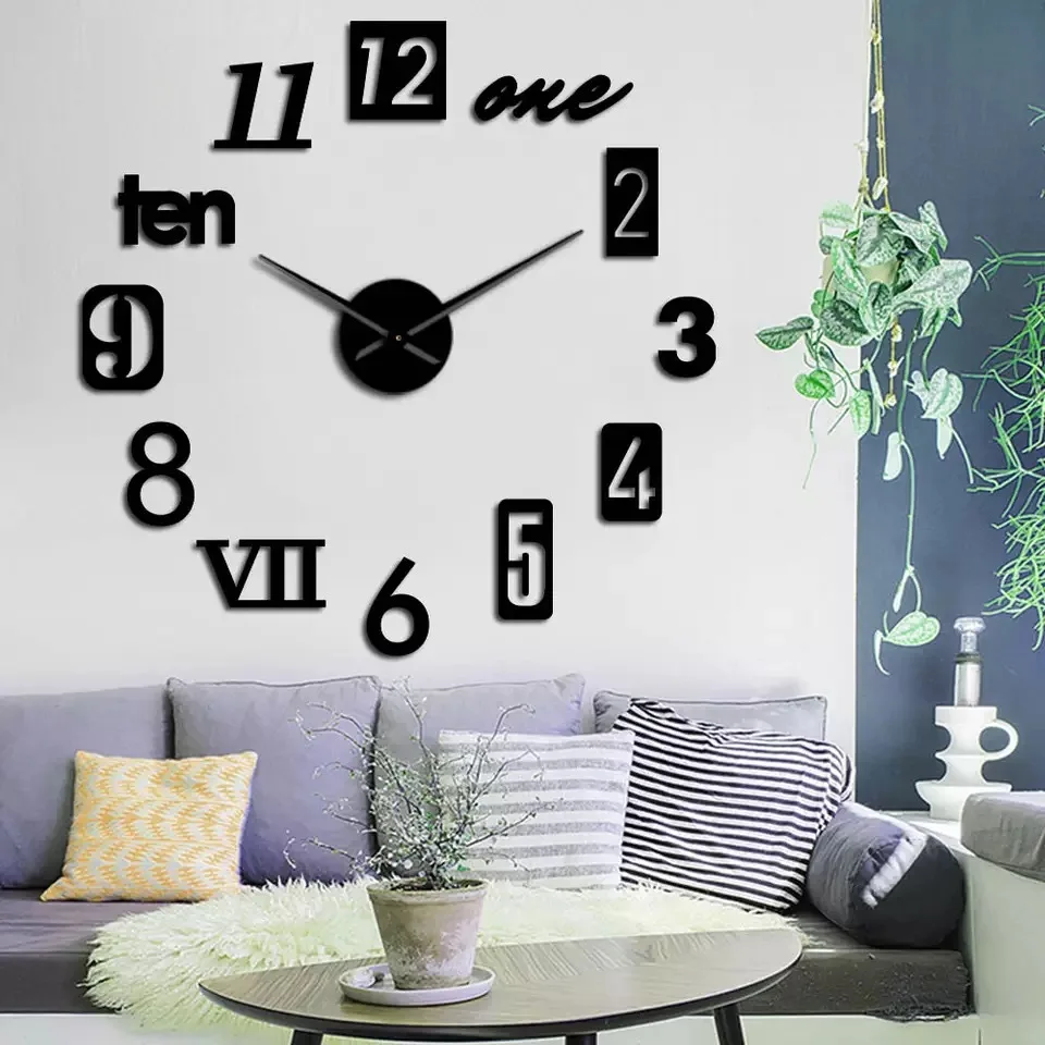 Creative Wall Clock for Restaurant and Kitchen, Silent Decorative Clock, Teapot, Tea Cup DIY, Hot Selling