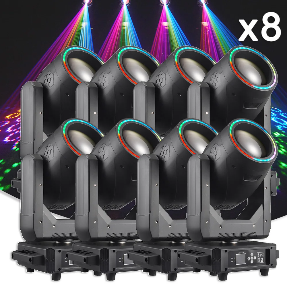 

8 шт./лот YUER 17R 350 Вт луч точечные движущиеся головные светильники DMX512 управление для концертной вечеринки Dj Disco проектор сценическое освещение