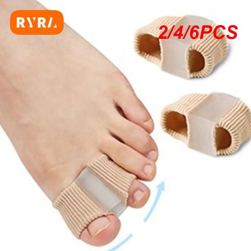 2/4/6PCS Toe Corrector High Elasticity Wear Resistance Can Be Overlapped Silicone Toe Separators Health Care Foot Orthotics